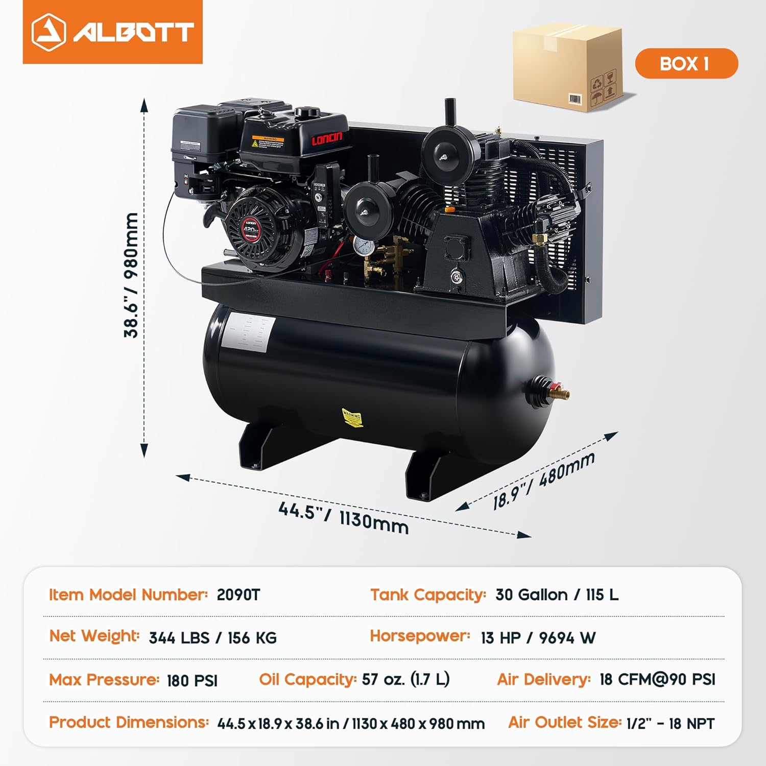 Albott 13HP Gas Air Compressor Review: Pros & Cons 2 Albott 13HP gas air compressor review,Albott gas air compressor review and rating,Albott 13HP air compressor review pros cons,Albott air compressor is it worth buying,Albott 13HP 30 gallon gas compressor review,Albott air compressor review honest opinion during hands-on performance testing
