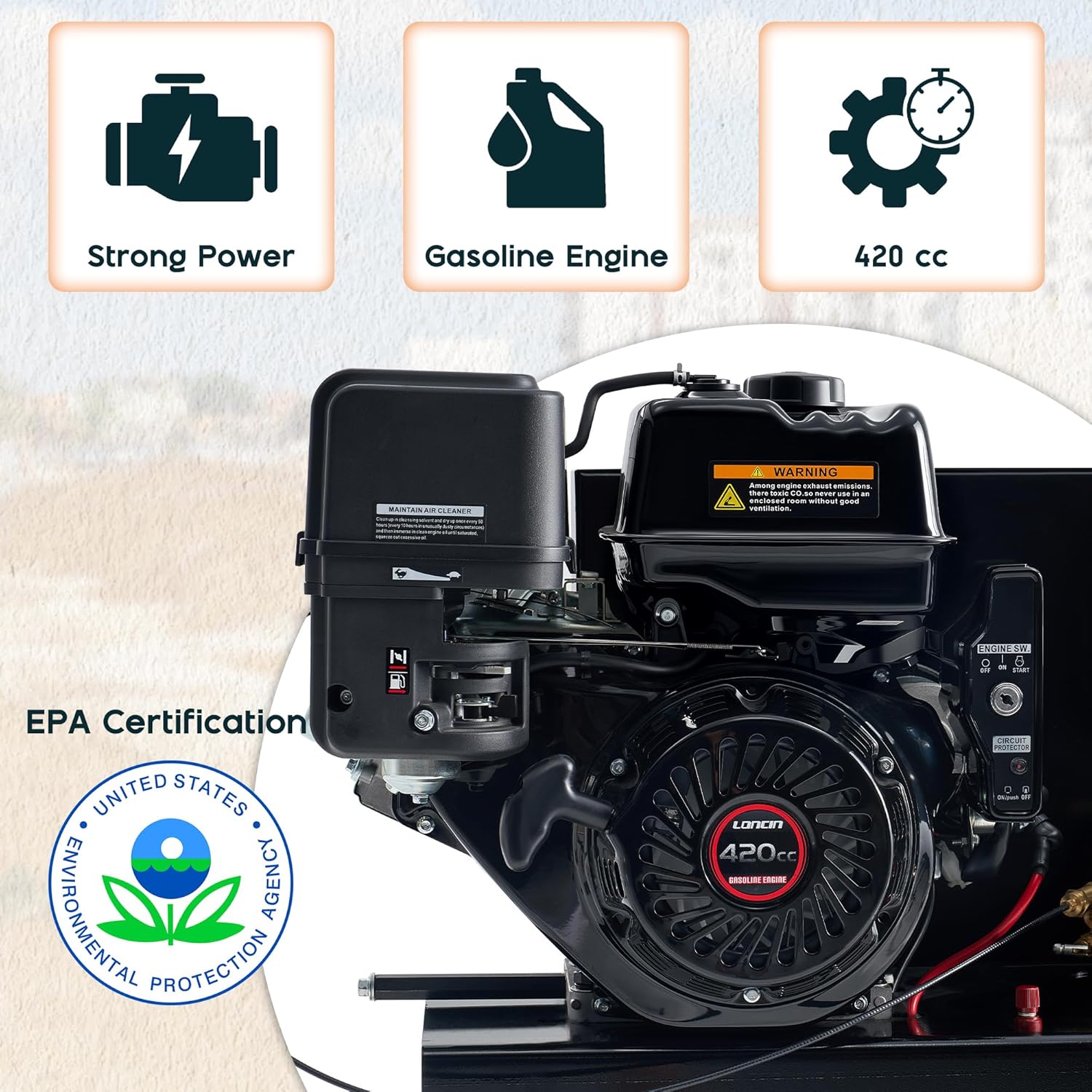 Albott 13HP Gas Air Compressor Review: Pros & Cons 3 Albott 13HP gas air compressor review,Albott gas air compressor review and rating,Albott 13HP air compressor review pros cons,Albott air compressor is it worth buying,Albott 13HP 30 gallon gas compressor review,Albott air compressor review honest opinion benchmark scores and measured results