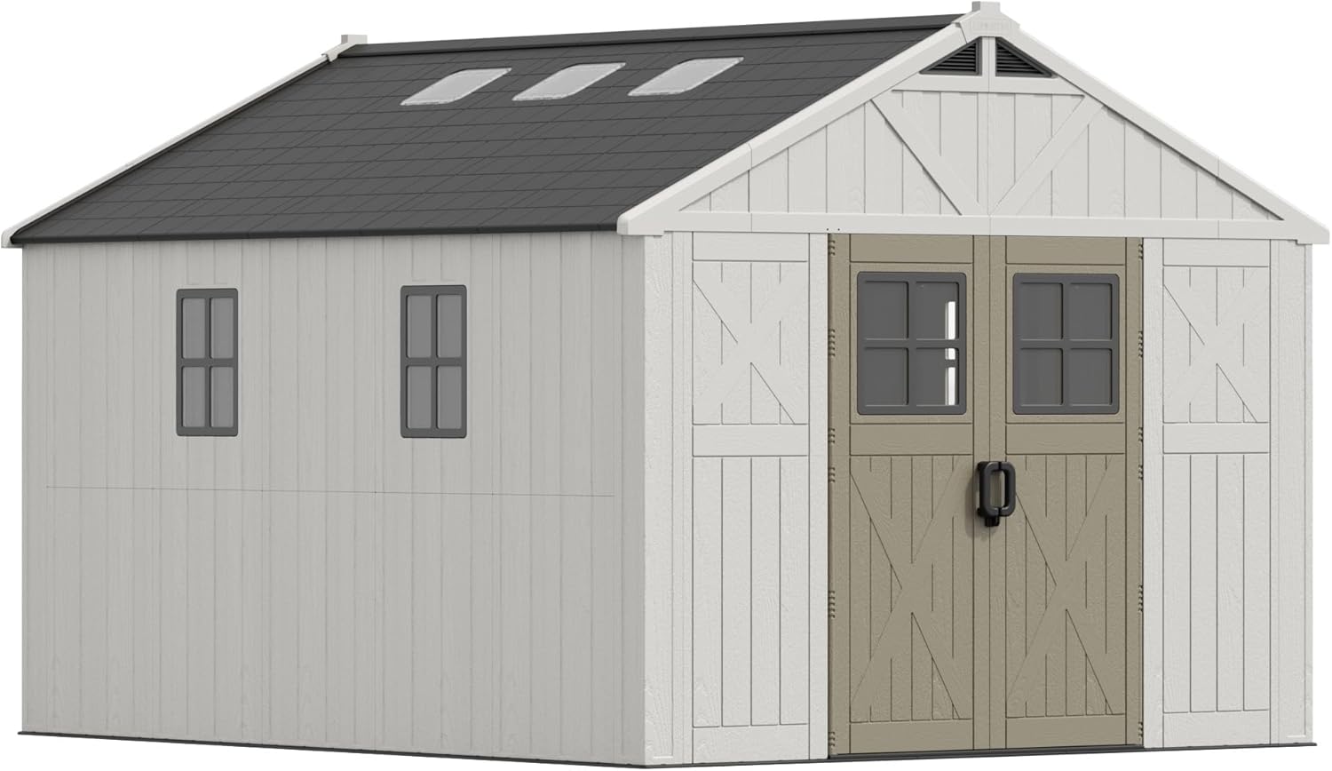 Devoko resin outdoor storage shed review full unboxing showing every item included
