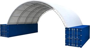 Image 1 of KoreJetMetal 40x40x14.5FT container canopy review
