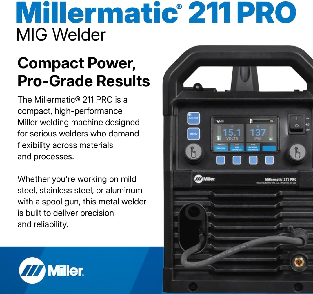 Millermatic 211 PRO review,Millermatic 211 PRO MIG welder review and rating,is Millermatic 211 PRO worth buying,Millermatic 211 PRO review pros cons,Millermatic 211 PRO review honest opinion,Millermatic 211 PRO review verdict setup