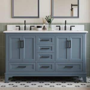 Image 1 of DELUXE LIVING 60 inch double sink bathroom vanity review
