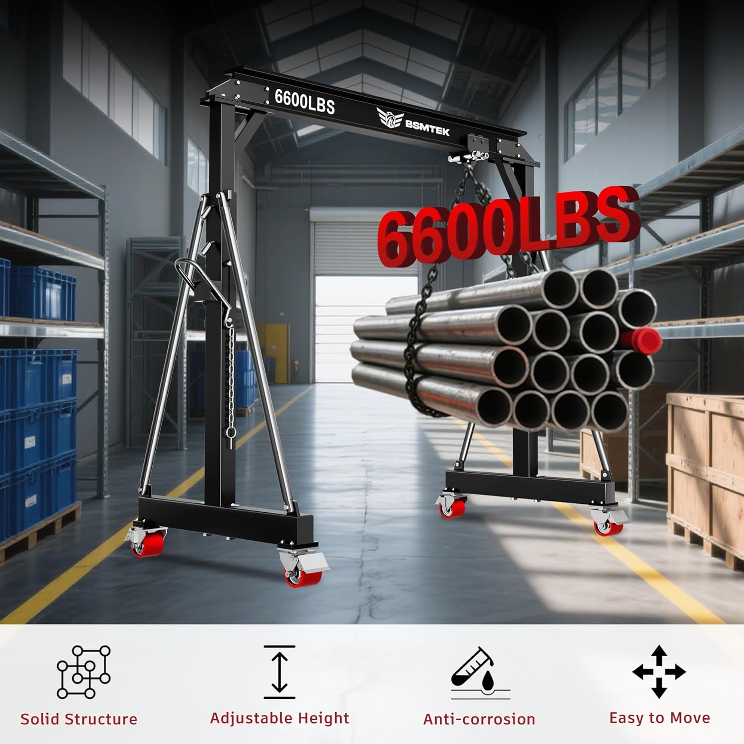 BSMTEK 3 Ton Gantry Crane Review: Honest Pros & Cons 3 BSMTEK 3 Ton gantry crane review,BSMTEK gantry crane review and rating,is BSMTEK 3 ton gantry crane worth buying,6600lbs gantry crane review pros cons,adjustable height gantry crane review honest opinion,BSMTEK gantry crane review verdict — week-by-week testing diary