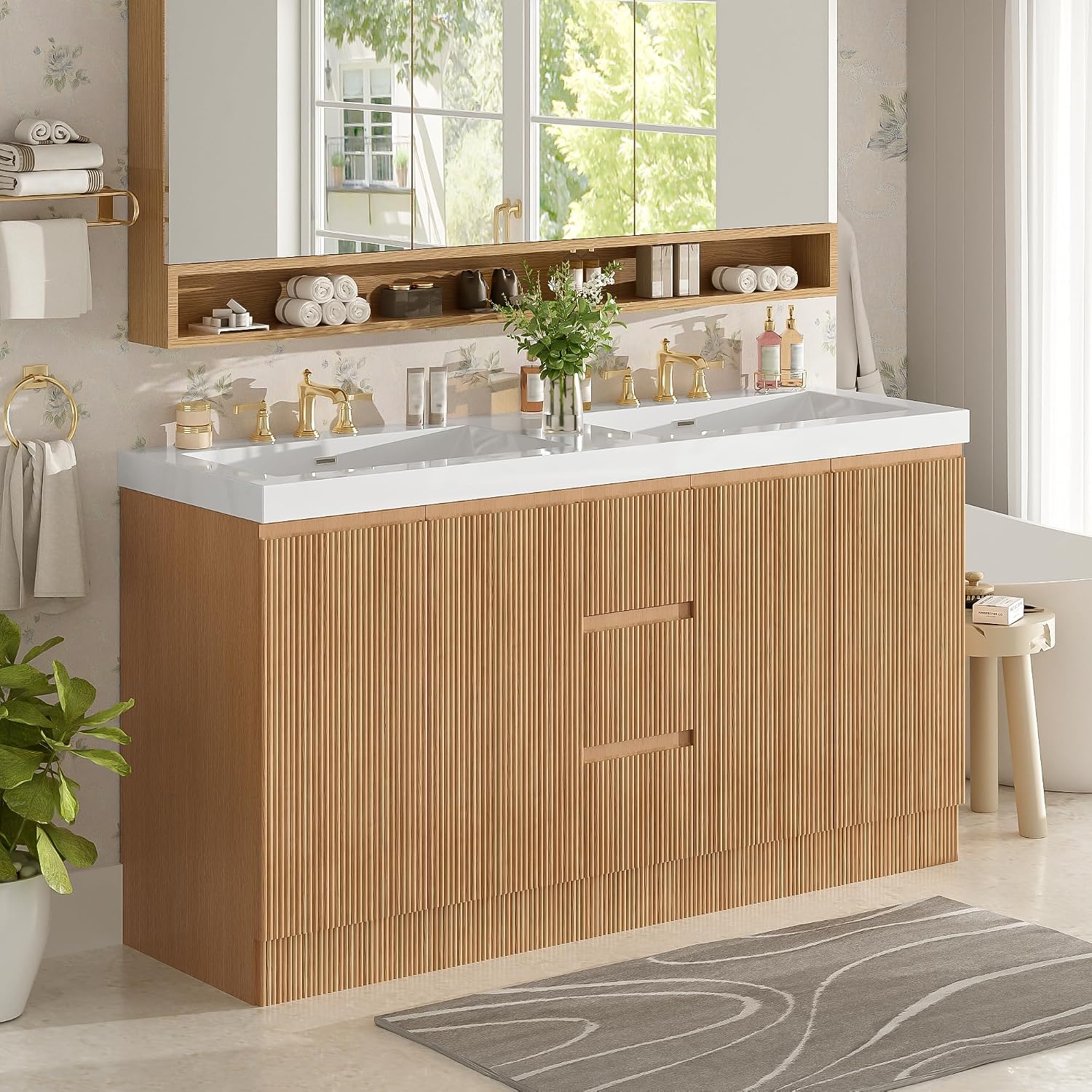 Setup and practical use guide for Virubi 60 inch double bathroom vanity review,Virubi double sink vanity review and rating,is Virubi bathroom vanity worth buying,Virubi vanity review pros cons,Virubi fluted vanity honest opinion,Virubi double vanity review verdict