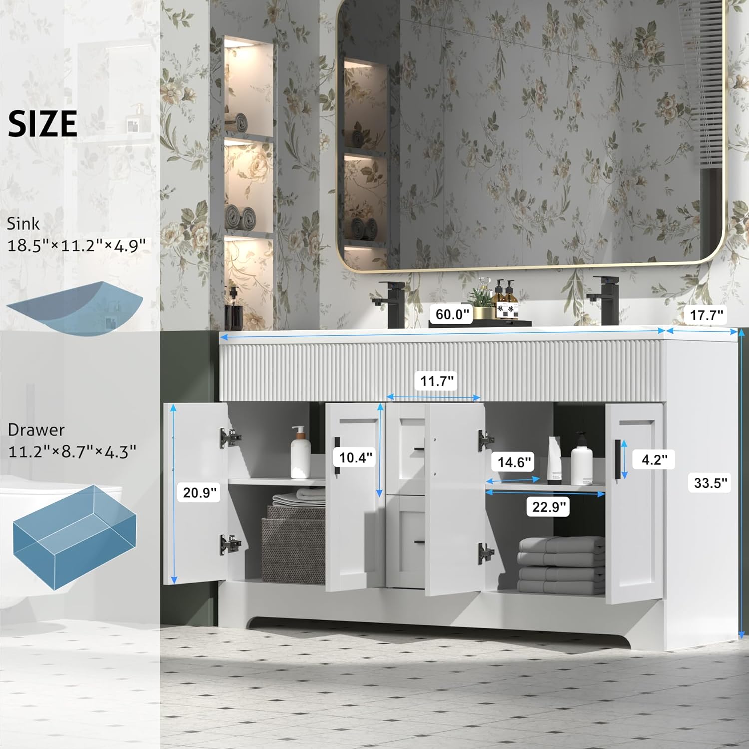 eclife 60 Inch Bathroom Vanity Review: Pros & Cons 2 eclife 60 inch bathroom vanity review and rating — features that matter in real use